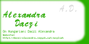 alexandra daczi business card
